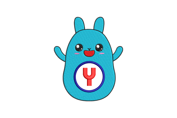 Cute Rabbit Letter Y