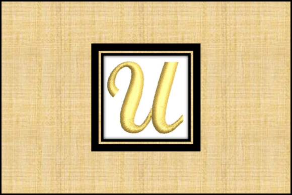 Gold Letter U for Embroidery Projects