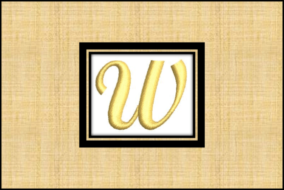 Gold Letter W: A Timeless Embroidery Design