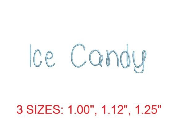 Ice Candy Font: A Delightful Embroidery Design for Personalized Gifts