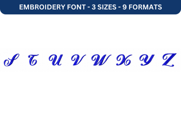 Mademoiselle K Upper S to Z Embroidery Font Review
