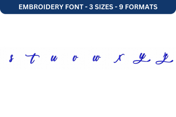 Reviewing Lovely Home Font Lower S to Z for Boutique Sweatshirt Embroidery