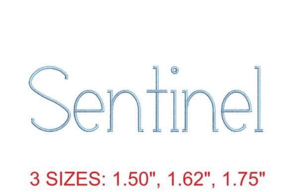 Sentinel Font: A Bold Embroidery Choice