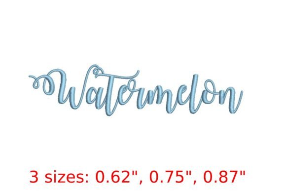 Watermelon Embroidery Font Review for Apparel Design