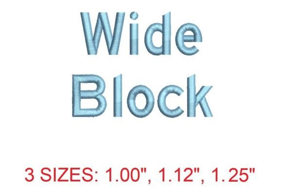 Wide Block Embroidery Font Review for Small Business Merch