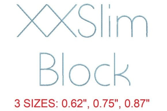 XXSlim Block Embroidery Font Review for Personalized Gift Products