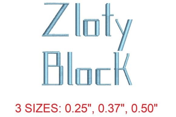 Zloty Block Embroidery Font Review for Handmade Gift Creators